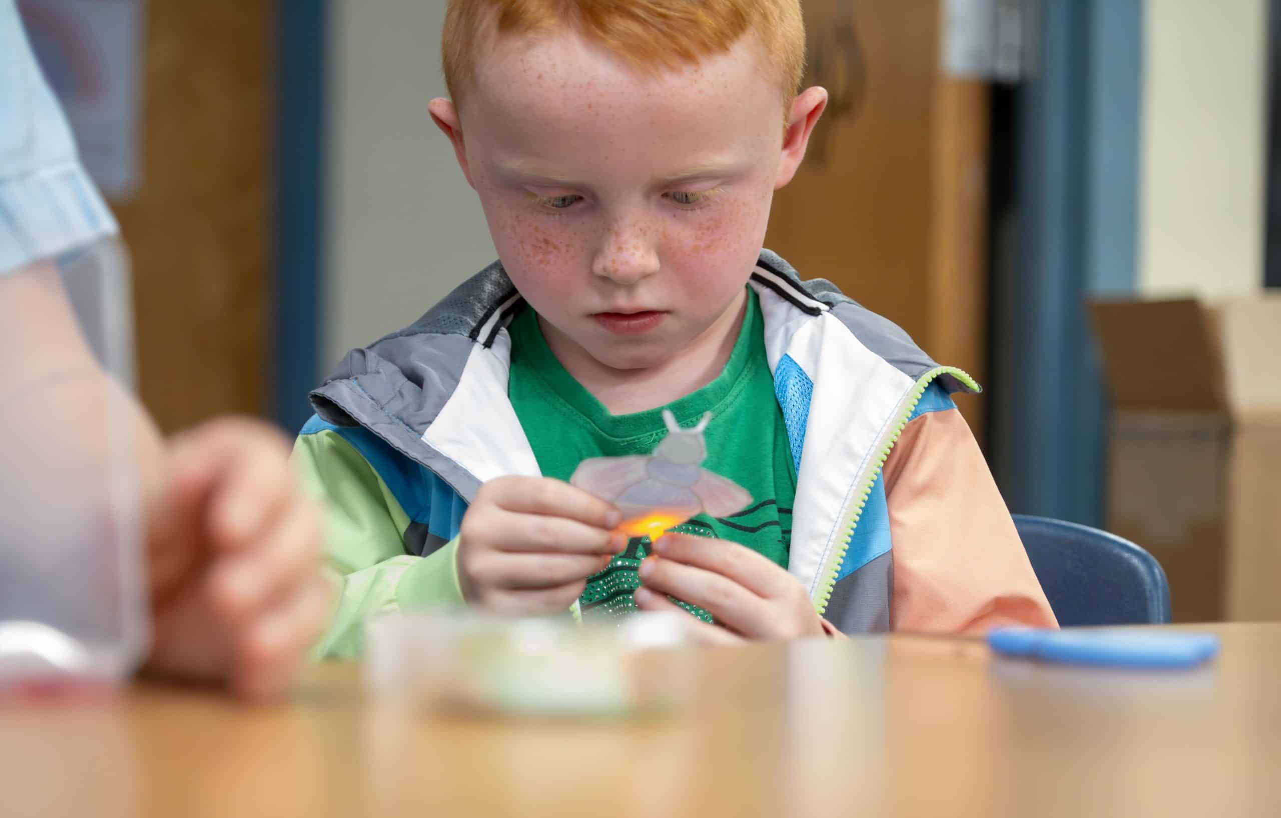 Rocky Mountain Elementary student working in STEM WonderLab